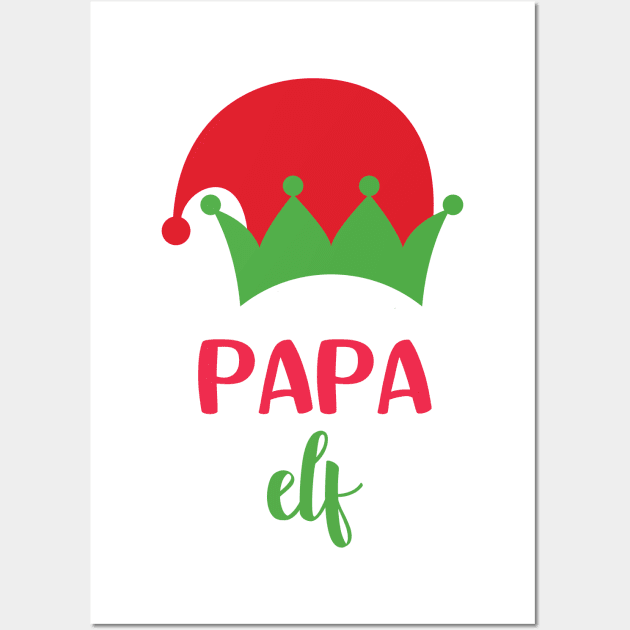 Papa Elf - Fun Family Christmas Design Wall Art by CoastalDesignStudios